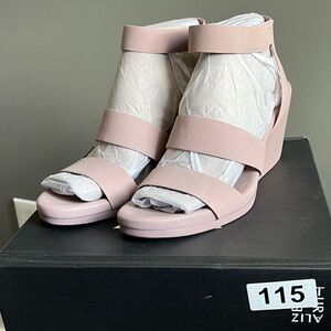 Naturalizer Womens Ignite Purple Adjustable Leather Wedge Sandals Shoes NWT